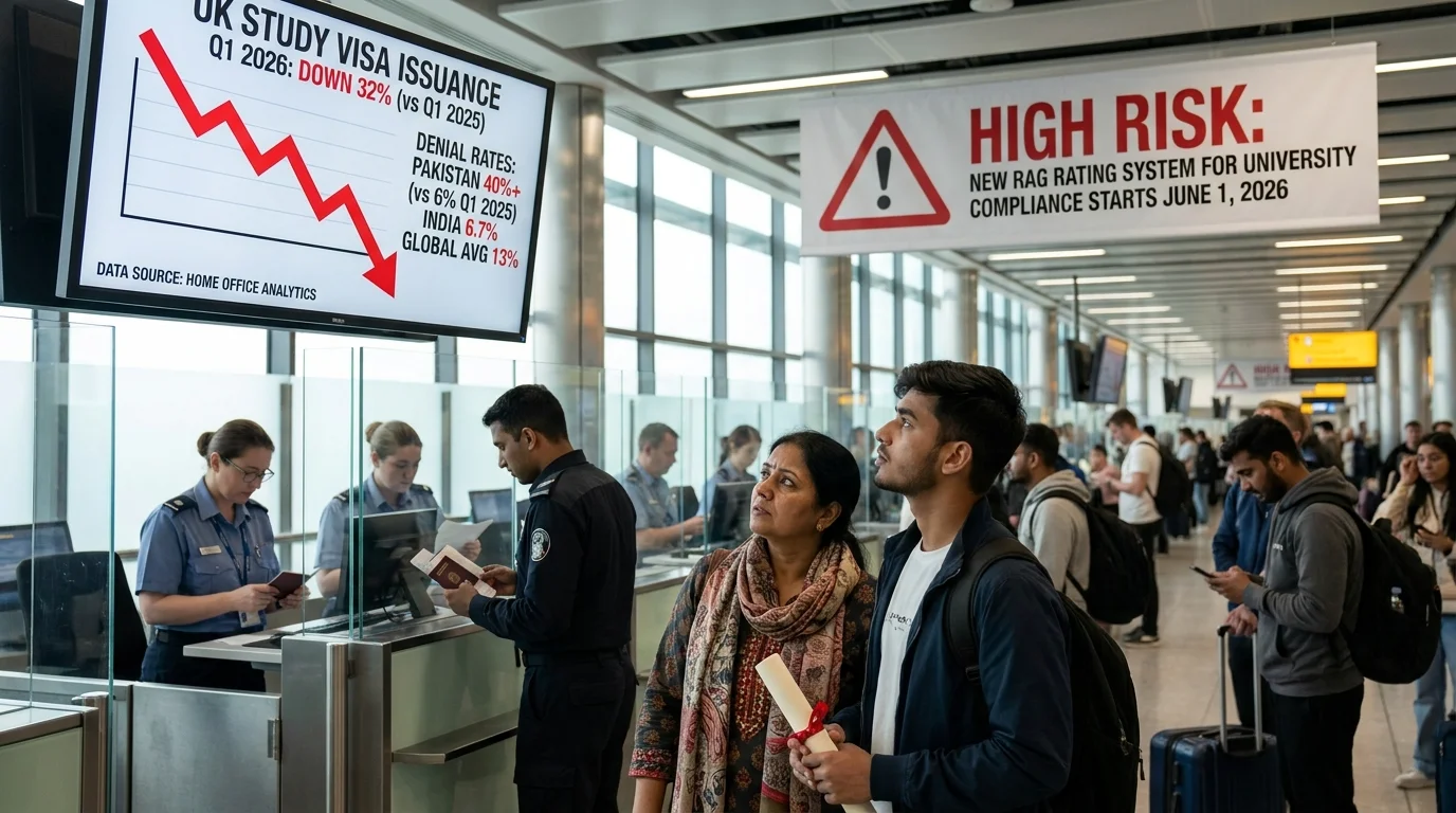 UK study visa issuance falls 32%