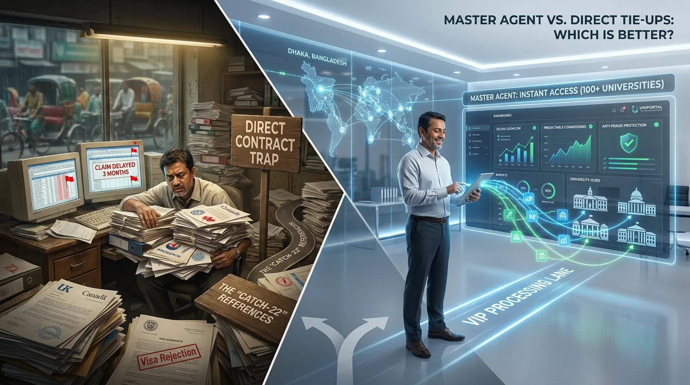 Master Agent vs. Direct University Tie-ups
